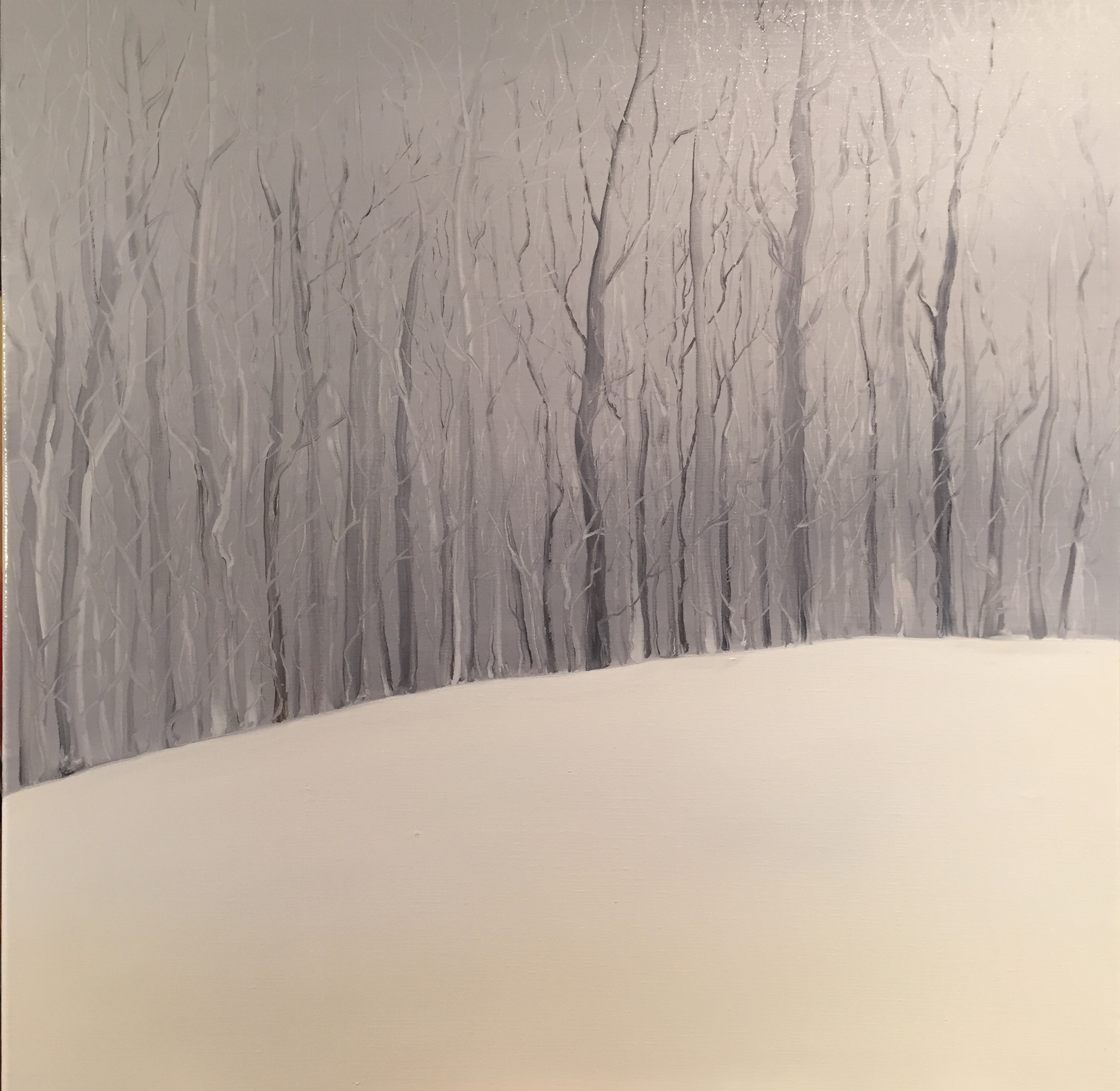 ALLES STILL! (2019) Öl auf Leinen, 60cm x 60cm
